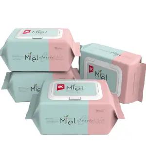 미엘 물티슈 클래식 캡형 유아용 저자극 대용량 100매 20팩 평량 50g