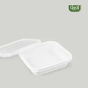 일회용 반찬용기 12144-1칸 백색 600세트 죽 과일 샐러드 칸막이 포장 배달용기