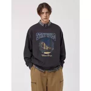 [후아유](김해점)스테이 와일드 다이드 맨투맨 WHMWF4921U