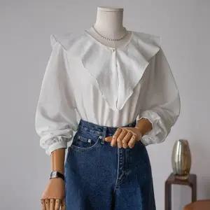 (안나앤플러스) 볼린 세일러 블라우스[셔츠EDJ74] 빅사이즈