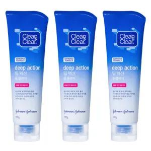 클린앤클리어 딥액션 폼클렌저 120g 3개