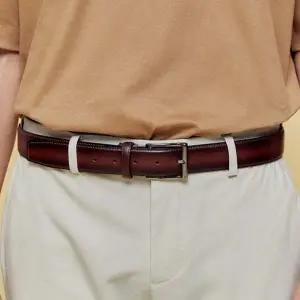 [닥스](강남점)DBBE6E204W3 브라운 그라데이션 문장 음각 엠보싱 소가죽 비조벨트