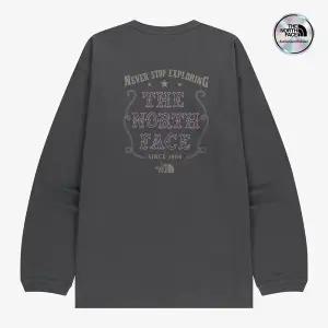 [노스페이스] [노스페이스 공식] NT7TR51J 화이트라벨 빈티지 긴팔 라운드티 DARK GRAY