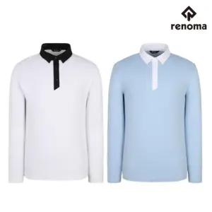 레노마골프 남성 골프 봄 신축성 우수한 컬러 배색 카라 티셔츠 PN-1105