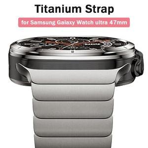 갤럭시 시계 울트라 47mm 손목 밴드 팔찌 용 마그네틱 티타늄 스트랩 액세서리 교체