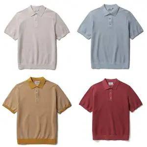 [올젠](하남점)Cool Touch 오가닉원단 코튼 반팔 카라니트형 티셔츠 6종 1택 ET1301