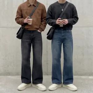 부츠컷 와이드플레어핏 청바지 워싱데님팬츠 블랙진 흑청 진청 연청