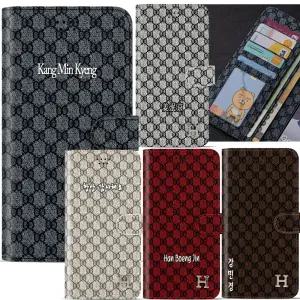 갤럭시 와이드8 케이스 이니셜 제작 SM-M166S 휴대폰 카드 지갑 가죽케이스 써클
