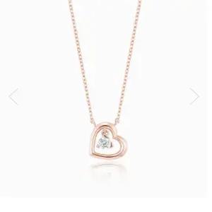 (스타필드 고양점)로이드 하트인 하트 다이아 10K 목걸이 LNF25004D