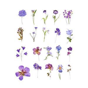 꽃그림 꽃 장식 PVC 스티커 에폭시 수지 공예 필러 재료 DIY 금형 책 40 개/가방