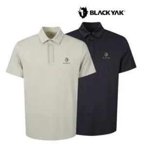 [롯데백화점]블랙야크 남성 빅사이즈 기능성 냉감 자카드 레터링 카라 반팔티 1BYKTMU009 NW