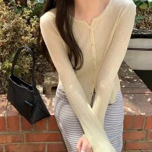 [코코블랑] 페티 크롭 골지 가디건