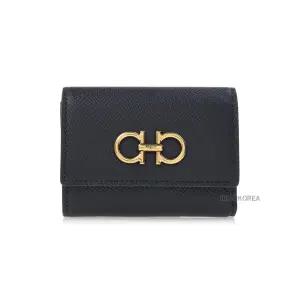 [페라가모] FW25 여성 트리폴드 반지갑 22 0862 NERO 0779894 118029