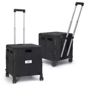 클리나(리빙) 폴딩 접이식 핸드 쇼핑카트 캠핑 학교 장바구니캐리어(덮개일체형+틸딩 기능) / 블랙 스타배