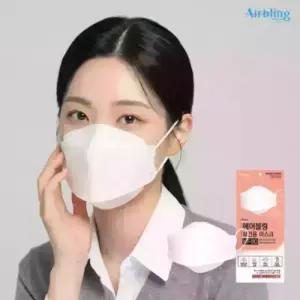 KF80 100%국산 에어블링 보건용 마스크 (대형) 100매