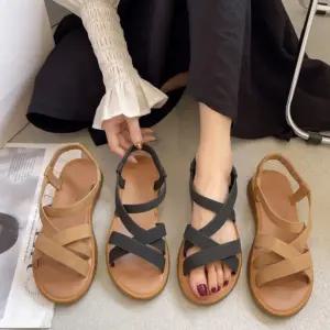 스트랩 편한 샌들 여름신발 밴딩 여자신발 데일리슈즈 여자슬리퍼