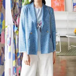 [디아스토리]트위드라이크 심플 재킷 (AGSPJK01) 블루