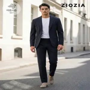 [지오지아]베이직 썸머 다크네이비 셋업 수트 (AAE2KG1602_AAE2PP1602_DNV)