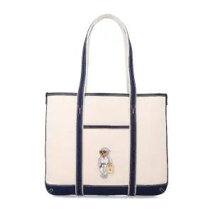 폴로 베어 자수 캔버스 토트백 428P10931 001