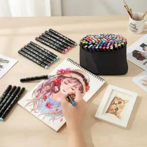 168색 트윈 마카펜 세트 미술용 디자인 채색 도구 드로잉펜