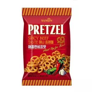 삼진미니프레첼매콤한비프맛 프리첼과자