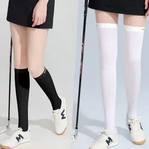 골프 고리형 양말 쿨링 니삭스 여름 여성 골프 양말 유발형 자외선 스포츠 통기성 자전거 오버 워머 냉감