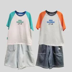 2026 SS 뉴발란스키즈 5부 라글란 반팔티 버뮤다 팬츠 셋업 NK9YG2413U