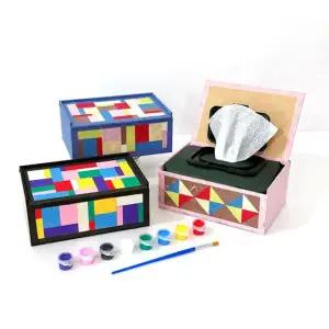 물티슈보관함 만들기 우드 보관함만들기 한지공예 우드공예 초등미술 한지체험 단체수업 국내제조 대량주문가능