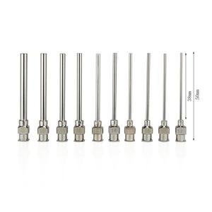 호환 12 개/상자 12pk 1.5 인치 8g  30g 스테인레스 주사기 디스펜서 접착제 바늘 무딘 금속 플랫 입