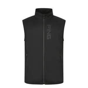 [핑]골프 남성 로고 홑겹 점퍼 베스트 111E2JV301-BK_BP