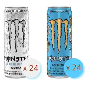 몬스터 에너지 울트라 355ml 캔 24개+몬스터 에너지 망고로코 355 캔 24개