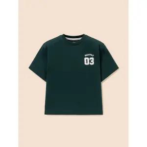 [BEANPOLE KIDS] 곰돌이 달이 숫자 그래픽 반팔 티셔츠  그린 (BI6342U13M)