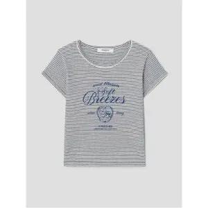 [에잇세컨즈] 반팔 스트라이프 풀오버 - 아이보리 (356451CMM0)