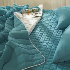 60수면 시어서커 항균솜 알러지케어 냉감 차렵이불 쿨링 시원한 여름이불 세트 S/Q