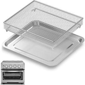 Cuisinart 에어프라이어 TOA-060 및 호환되는 베이킹 토스터 팬 트레이 스틸 조리 스테인리스 컨벡션