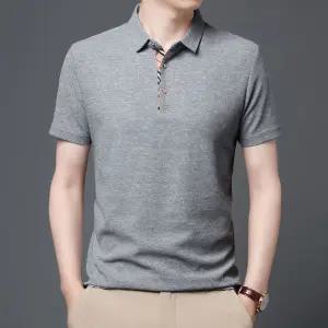 남성용 카라 반팔티 출근룩 데일리 깔끔한 고급 와플 PK 티셔츠