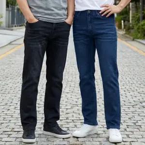 김영주골프 1+  1 남성 여름 소프트 스판 청바지 일자 스트레이트 데님 캐주얼 K7