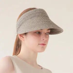 [썬글레이드]라피아햇 솔레 썬바이저 여성 자외선차단 여름모자 그레이