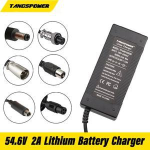 리튬 배터리 충전기 48V 이온 팩 DC XLR GX16 커넥터용 54.6V 2A