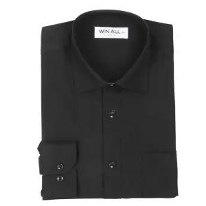 긴팔 블랙 남자 정장 와이 셔츠 남성 캐주얼 남방 검정색 긴팔 회사 양복