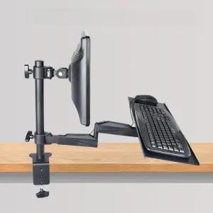 키보드암 거치대 브라켓 사무용 싱글 노트북 산업용 접이식 걸이 받침대 트레이 벽부착