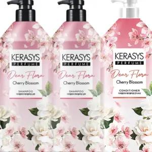 케라시스 디어플로라 체리블라썸 샴푸1.5L(2개)+트리트먼트1.5L(1개) 대용량 총 3개