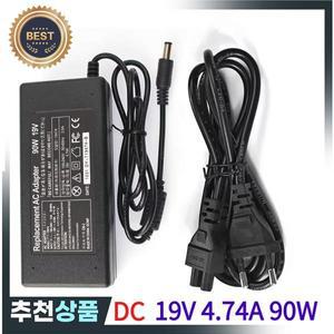 ASUS Toshiba/Lenovo 어댑터 A46C X43B A8J K52 U1 U3 S5 W3 W7 Z3 노트북 용 AC-DC 19V 4.74A 90W AC 전원