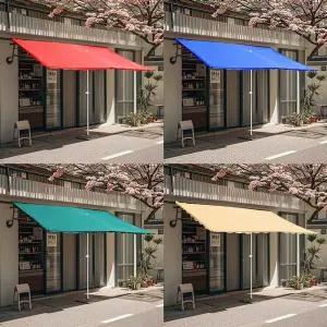 대형 파라솔 직사각형 반쪽 팬션 테라스 그늘막 정원 야외 우산