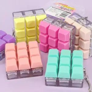 네모 크레용 딸깍이 키링 6000 1박스 12개 (287) 9구 키캡