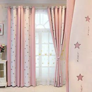 커튼 커튼방 심플하고 모던한 디자인의방용 암막 핑크 공주풍 남여공용모두에게 어울리는 고급스러운 느낌