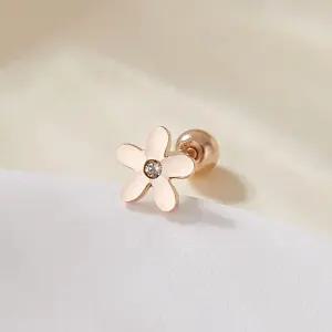 갤러리아 [비앤비골드] 14K 큐빅 커브드 컷팅 플라워 피어싱 한쪽 MNE42511