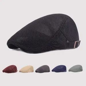 메쉬 베레모 모자 여름 남성모자 중년남 통기성 화가