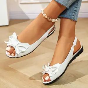 캐주얼 여름 여사친 스트랩 빅사이즈 샌들 MN 오픈토 플랫 OOTD2