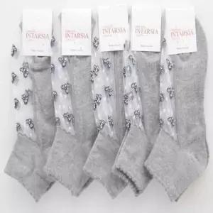 시스루 단목 그레이 여름여성양말 여름양말